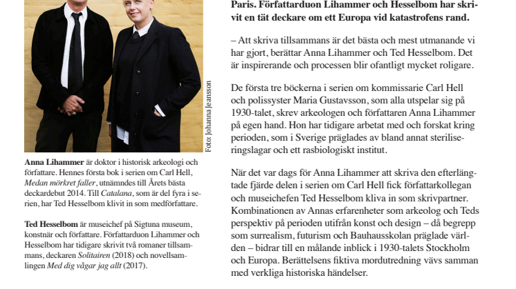 Ny bok i prisbelönt deckarserie om Europas mörka 30-tal