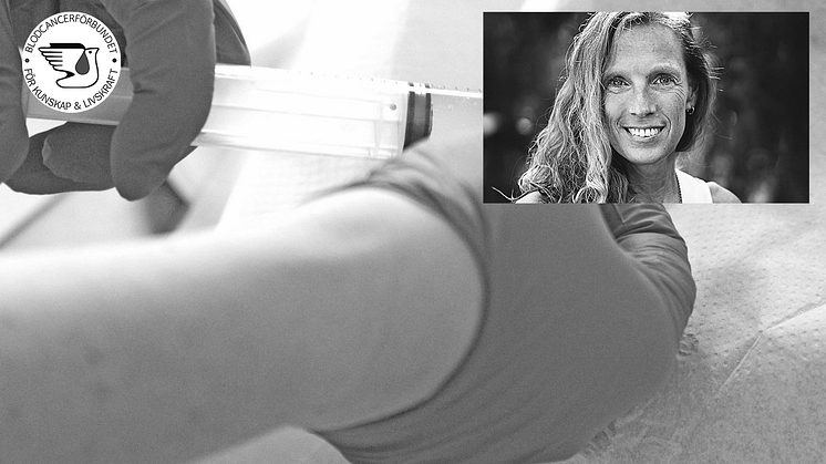 Lise-lott Eriksson, ordförande i Blodcancerförbundet betonar vikten av en tydlig patientcentrerad vård. Foto och montage: Blodcancerförbundet