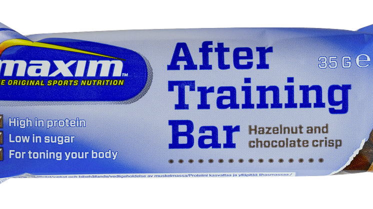 Maxim After Training -proteiinipatukka, 35 g, Hazelnut-chocolate