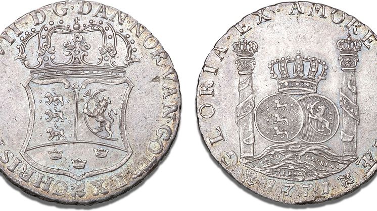 Danmark, piaster 1771.