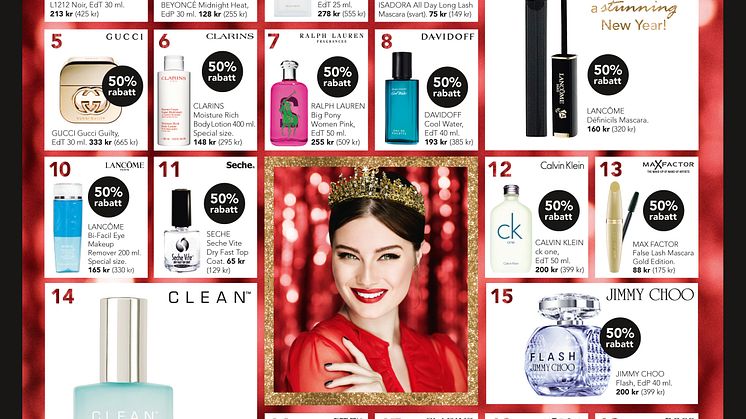 KICKS Julkalender – 24 luckor med skönhetsfavoriter till halva priset! 