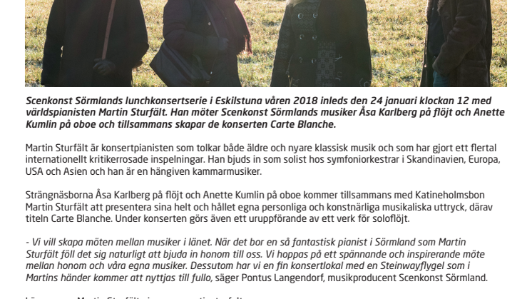 Sörmländsk världspianist möter Scenkonst Sörmlands musiker