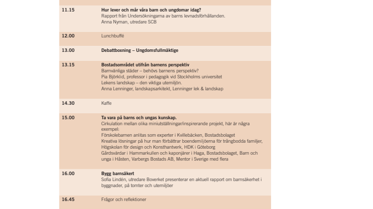 Program "Att bo med barnens ögon"