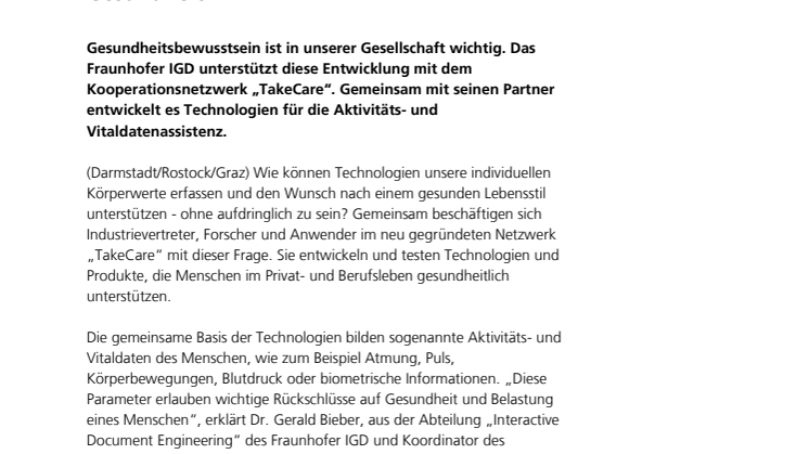 Fraunhofer gründet Netzwerk für die digitale Gesundheit