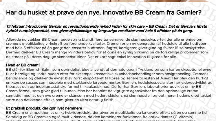 Garnier BB Cream - Miracle Skin Perfector