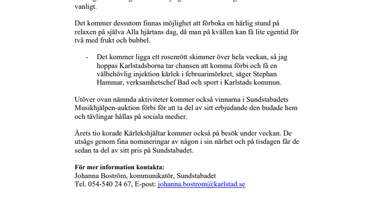 ​Love week på Sundstabadet