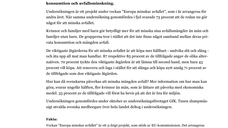 Påverkar du mängden avfall?
