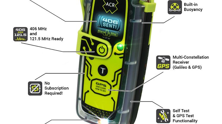 Hi-res image - ACR Electronics - The new ACR Electronics ResQLink View Personal Locator Beacon with Optical Display Technology 