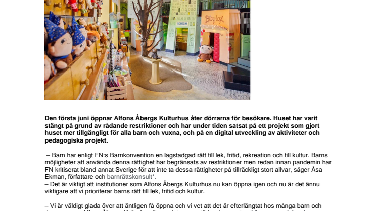 Efterlängtad öppning av Alfons Åbergs Kulturhus