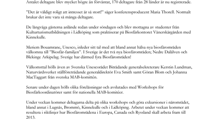 FN-konferensen EuroMAB 2011 öppnad