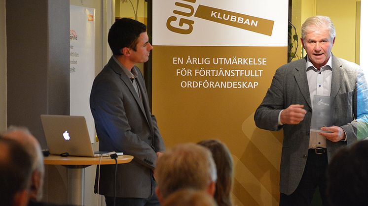 Anders Nilsson, till höger, tillsammans med Ashley Tott, regional verksamhetsledare på Styrelseakademien Västernorrland.