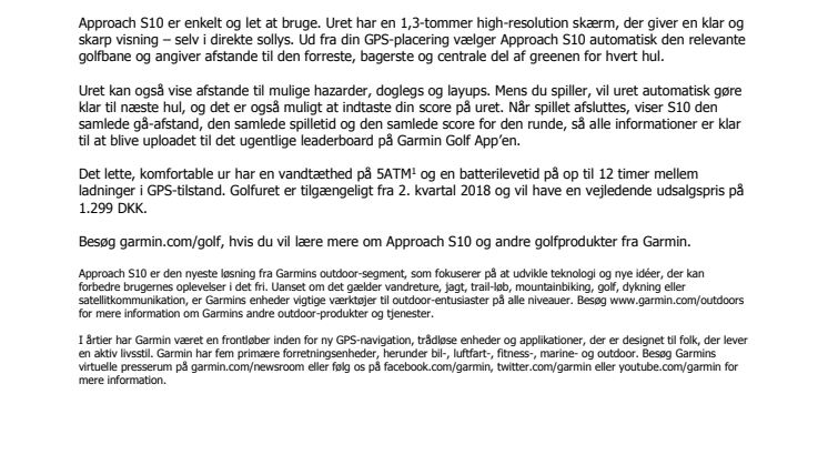 Approach® S10 GPS-golfur