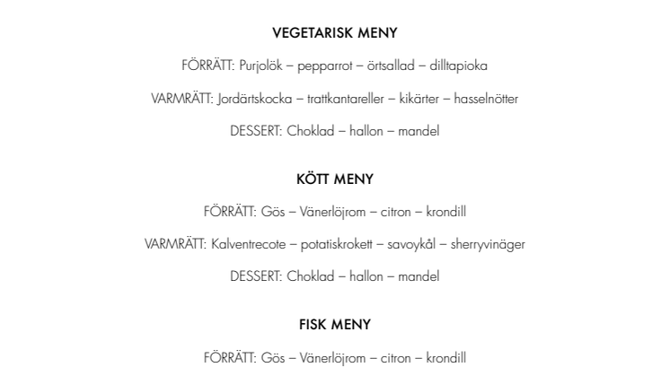 Visor Som Tystna meny 