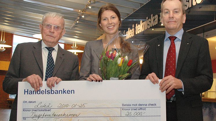 Första kvinna fick Brands resestipendium