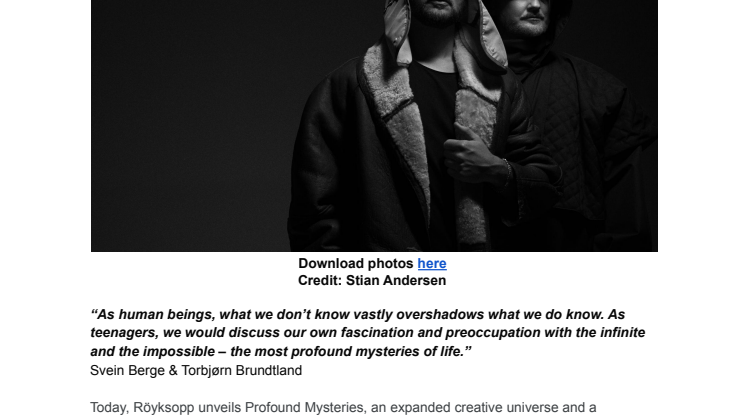 Röyksopp - Profound Mysteries - Impossible - Announce PR.docx(1).pdf