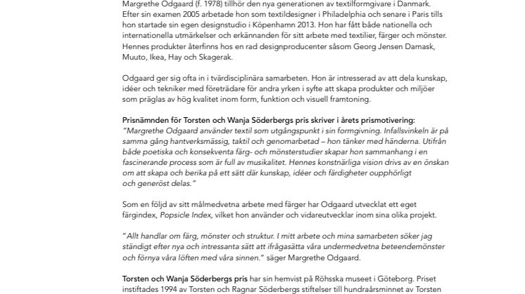 Danska Margrethe Odgaard öppnar nya dörrar