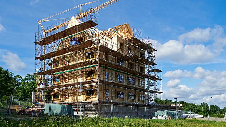 Nya stadsdelen Kungsängen ska när den är färdig rymma cirka 500 lägenheter. Flera av husen är byggda i trä och är isolerade med REDAir FLEX.