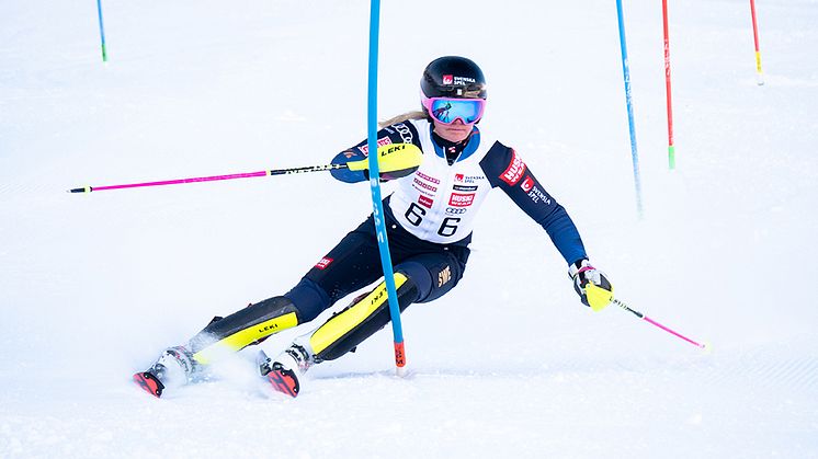 Charlotta Säfvenberg är en av flera Världscup- och Europacupmeriterade åkare som är med i Svenska Spel Alpine Elite Tour i Lycksele. Foto: Ski Team Sweden Alpine