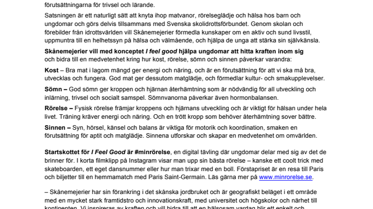 Skånemejerier satsar friskt! – på ungdomars hälsa, rörelseglädje och drivkraft