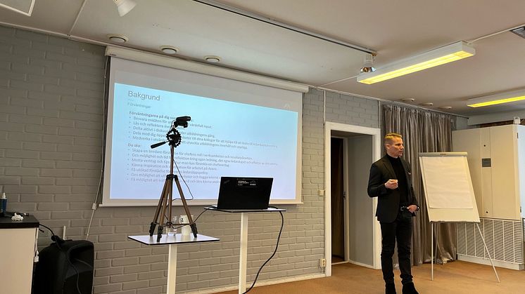 VD David Larsson under chefsutbildningen.