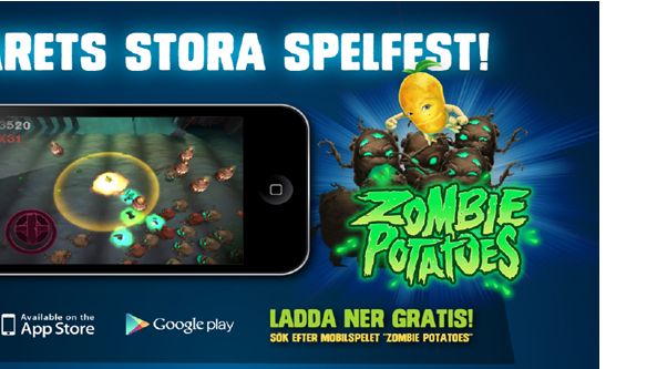 Estrella lanserar mobilspel - Zombie Potatoes