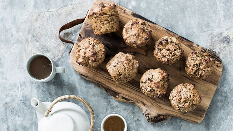 Rugbrødsboller med mørk chokolade 