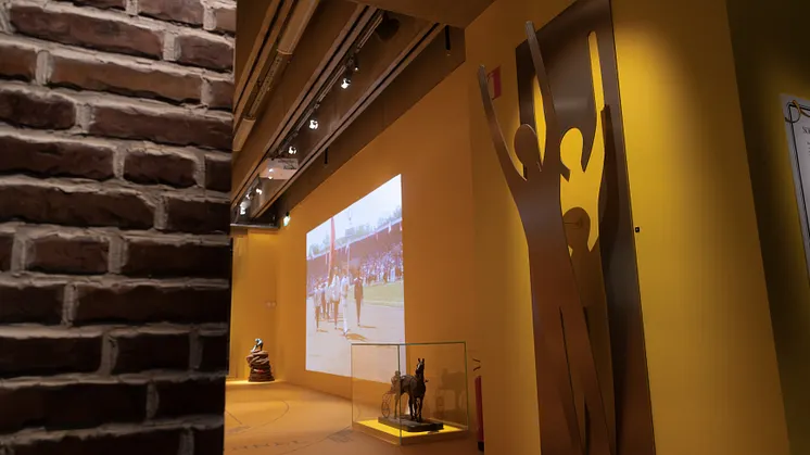 Utställning på Riksidrottsmuseum i Stockholm om OS i Stockholm 1912 - Solskensolympiaden