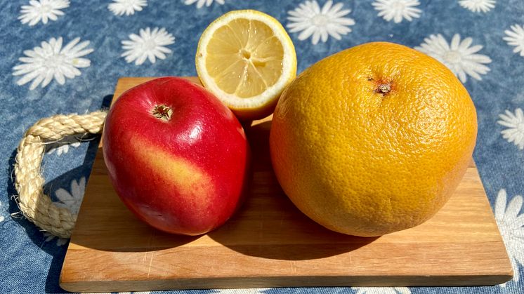 Äpple och citrusfrukter
