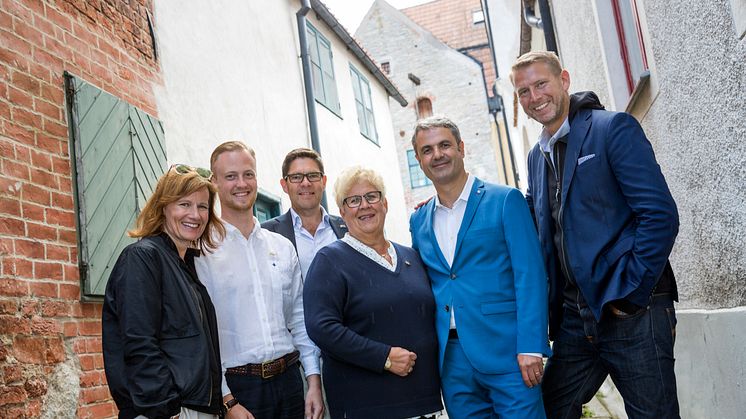 Kristina Sundin Jonsson, kommunchef, Andreas Löwenhöök (M), oppositionsråd, Hans Kreisel, vd Skellefteå Kraft, Maria Marklund (S), kommunalråd, Ibrahim Baylan, samordnings- och energiminister, Peter Carlsson, vd Northvolt.