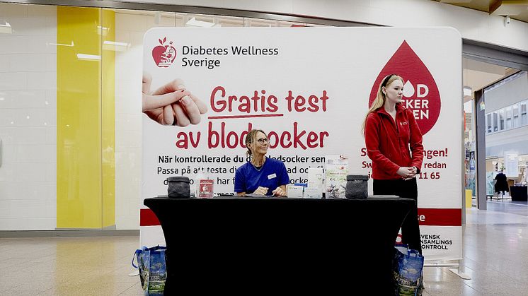 Gratis blodsockerkoll erbjuds på ett flertal platser under våren