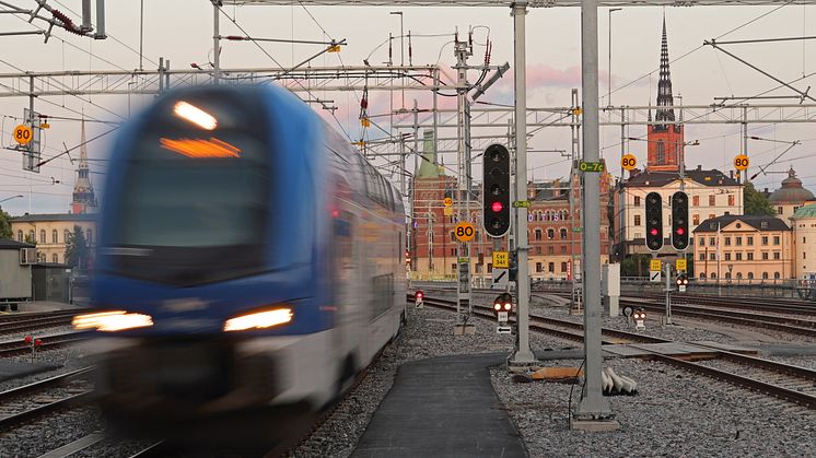 Mälartåg vid Stockholms Centralstation. Foto: Matthias Pfeil.
