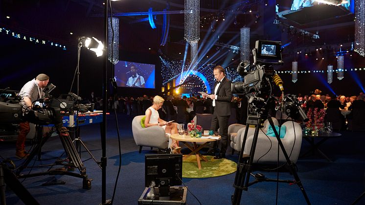 Action backstage Svenska Idrottsgalan