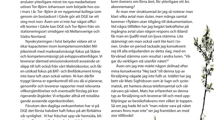 DGEs Nyhetsbrev juni 2012