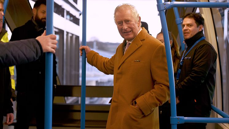 King Charles visited Luton Airport's new rapid rail link in December