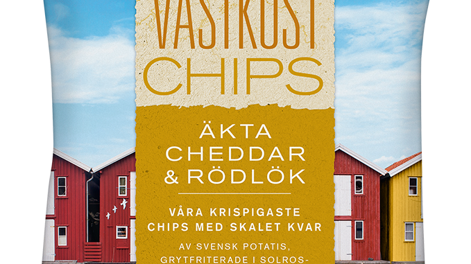 Estrella Västkustchips Cheddar & Rödlök, 2018