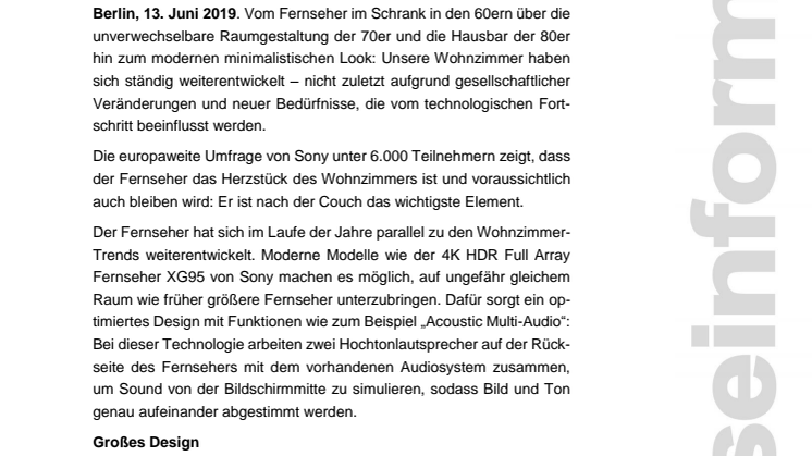 Das Wohnzimmer im Wandel 