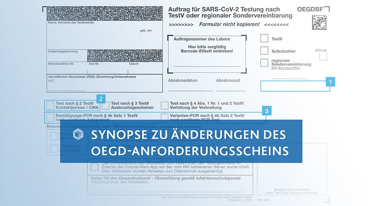 Neuer OEGD-Anforderungsschein SARS-CoV-2