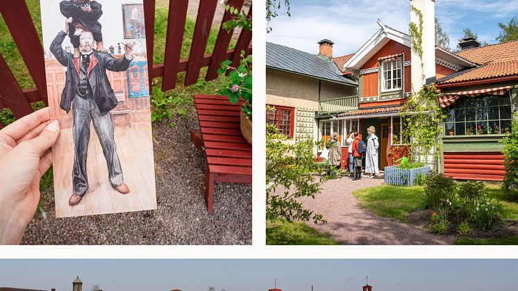 Carl Larsson gården i Dalarna. Foto til venstre: Ingeborg Lindseth. Foto til høyre: Anna Holm.