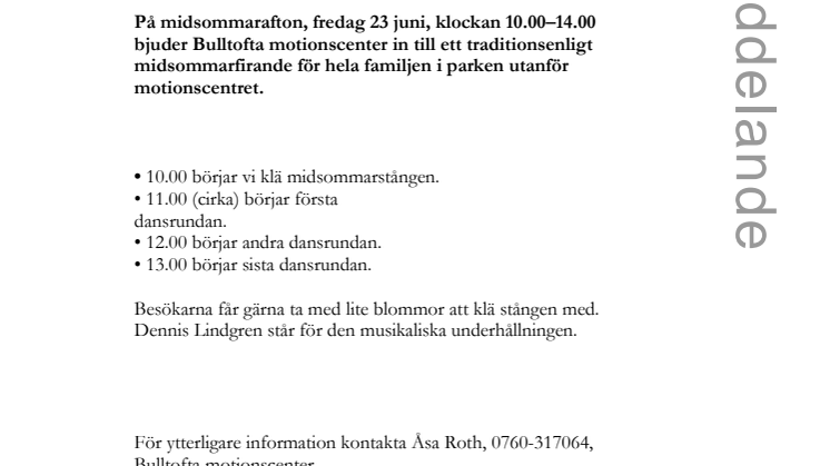 Midsommarfirande på Bulltofta