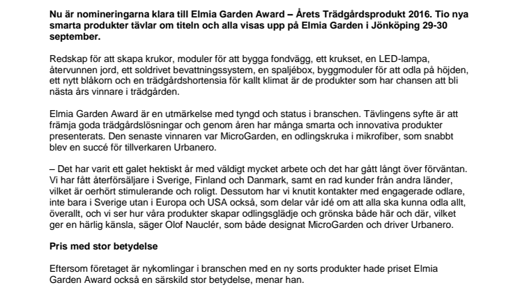 ​Vad blir nästa års trädgårdsprodukt?