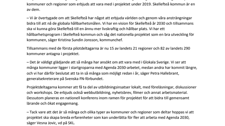 Stort intresse från kommuner och regioner för Agenda 2030