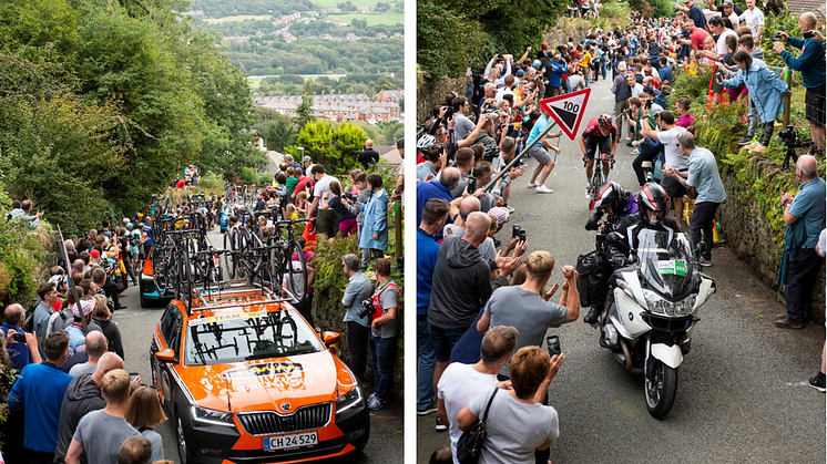 Cyclists storming up The Rake in 2019.