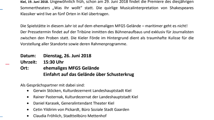 Presse-Einladung Sommertheater Liveübertragung 