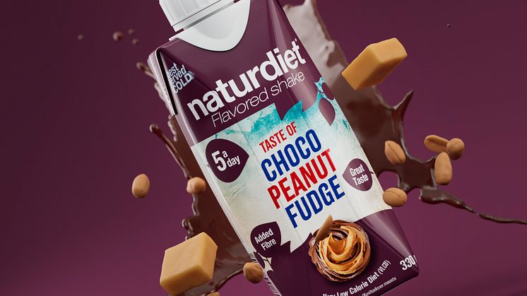 Naturdiet-shake suosikkimaussa Peanut Fudge.