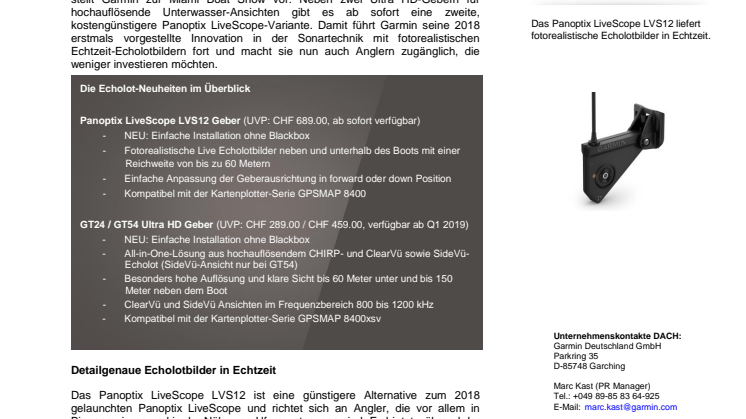 Drei neue Garmin Geber bringen Licht ins Dunkel