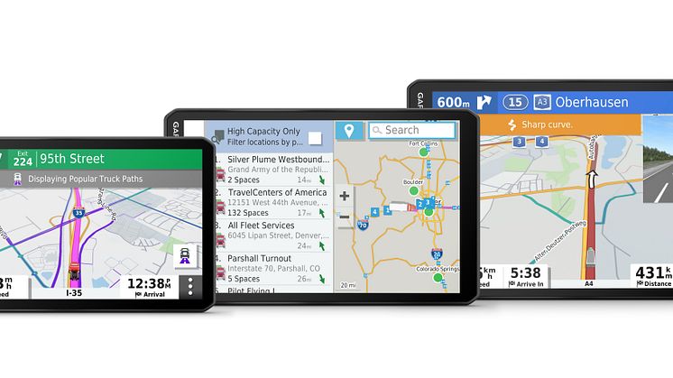 ​Garmin dēzl™ LGV700/800/1000 for lastebilsjåføren