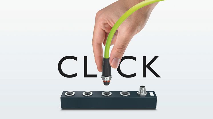 Enkel tilkobling, raskt feste: M12-pluggforbinder med Push-Pull-hurtigkobling sørger for sikker plugging, uten bruk av verktøy.