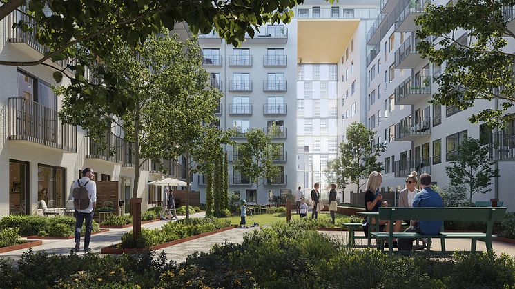 Haga Norra är en ny hållbar stadsdel som växer fram i Stockholm.