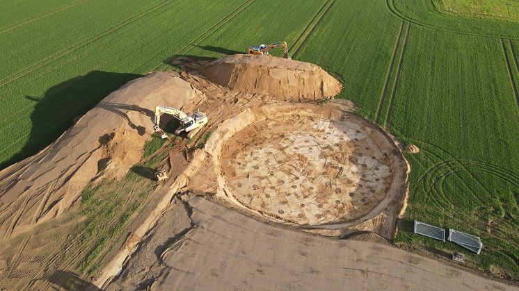 Im April haben die Fundament-Arbeiten für den Prokon-Windpark Friedersdorf begonnen.