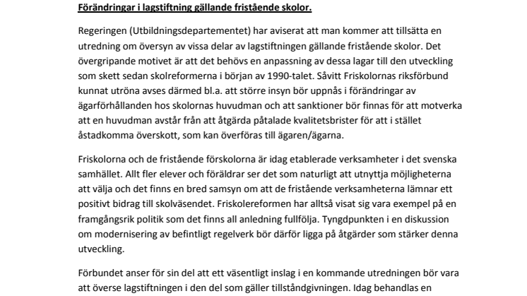 Positivt möte mellan Friskolornas riksförbund och utbildningsminister Jan Björklund